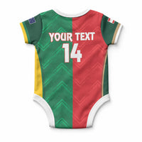 Custom Rugby Australia and Lebanon Baby Onesie Aussie Kangaroos Cedars Together