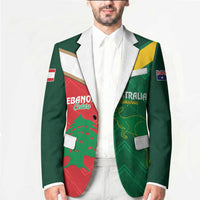 Custom Rugby Australia and Lebanon Blazer Aussie Kangaroos Cedars Together