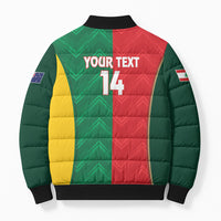 Custom Rugby Australia and Lebanon Bomber Puffer Jacket Aussie Kangaroos Cedars Together