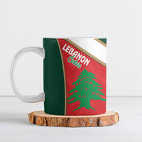 Rugby Australia and Lebanon Ceramic Mug Aussie Kangaroos Cedars Together