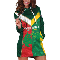 Custom Rugby Australia and Lebanon Hoodie Dress Aussie Kangaroos Cedars Together