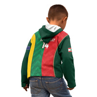 Custom Rugby Australia and Lebanon Kid Hoodie Aussie Kangaroos Cedars Together