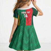 Custom Rugby Australia and Lebanon Kid Short Sleeve Dress Aussie Kangaroos Cedars Together