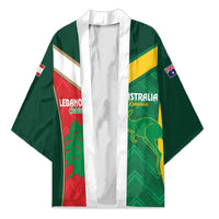 Custom Rugby Australia and Lebanon Kimono Aussie Kangaroos Cedars Together