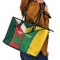 Rugby Australia and Lebanon Leather Tote Bag Aussie Kangaroos Cedars Together