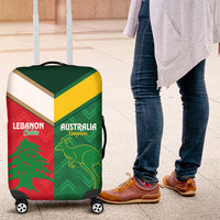 Rugby Australia and Lebanon Luggage Cover Aussie Kangaroos Cedars Together