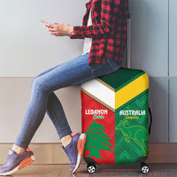 Rugby Australia and Lebanon Luggage Cover Aussie Kangaroos Cedars Together