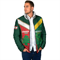 Custom Rugby Australia and Lebanon Padded Jacket Aussie Kangaroos Cedars Together