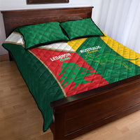 Rugby Australia and Lebanon Quilt Bed Set Aussie Kangaroos Cedars Together