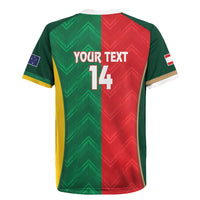 Custom Rugby Australia and Lebanon Rugby Jersey Aussie Kangaroos Cedars Together