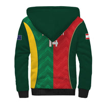 Custom Rugby Australia and Lebanon Sherpa Hoodie Aussie Kangaroos Cedars Together