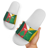 Rugby Australia and Lebanon Slide Sandals Aussie Kangaroos Cedars Together