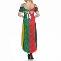 Custom Rugby Australia and Lebanon Summer Maxi Dress Aussie Kangaroos Cedars Together
