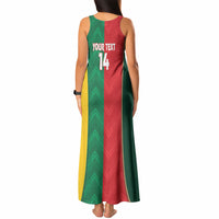 Custom Rugby Australia and Lebanon Tank Maxi Dress Aussie Kangaroos Cedars Together