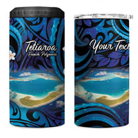 Personalised French Polynesia Tetiaroa Atoll 4 in 1 Can Cooler Tumbler Polynesian Curves Style - Wonder Print Shop