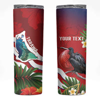 Personalised Kiribati Tarawa Atoll Skinny Tumbler Frigate Bird With Map Tropical Style - Wonder Print Shop
