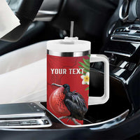 Personalised Kiribati Tarawa Atoll Tumbler With Handle Frigate Bird With Map Tropical Style - Wonder Print Shop
