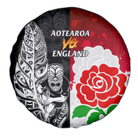 New Zealand And England Rugby Spare Tire Cover 2023 World Cup All Black Combine Red Roses - Wonder Print Shop