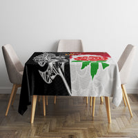 New Zealand And England Rugby Tablecloth 2023 World Cup All Black Combine Red Roses - Wonder Print Shop