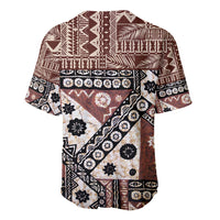 Bula Fiji Baseball Jersey Unique Masi Tapa Pattern - Wonder Print Shop