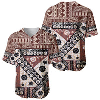 Bula Fiji Baseball Jersey Unique Masi Tapa Pattern - Wonder Print Shop