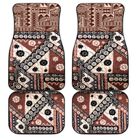 Bula Fiji Car Mats Unique Masi Tapa Pattern - Wonder Print Shop