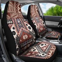 Bula Fiji Car Seat Cover Unique Masi Tapa Pattern - Wonder Print Shop