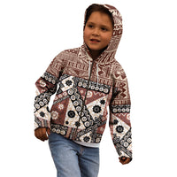 Bula Fiji Kid Hoodie Unique Masi Tapa Pattern - Wonder Print Shop