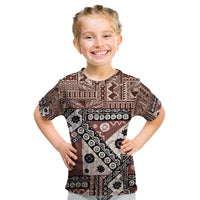 Bula Fiji Kid T Shirt Unique Masi Tapa Pattern - Wonder Print Shop