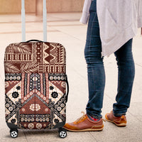 Bula Fiji Luggage Cover Unique Masi Tapa Pattern - Wonder Print Shop
