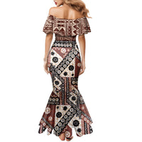 Bula Fiji Mermaid Dress Unique Masi Tapa Pattern - Wonder Print Shop