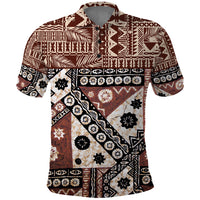 Bula Fiji Polo Shirt Unique Masi Tapa Pattern - Wonder Print Shop
