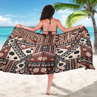 Bula Fiji Sarong Unique Masi Tapa Pattern - Wonder Print Shop