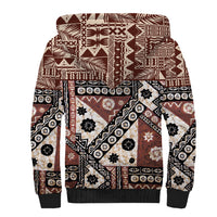 Bula Fiji Sherpa Hoodie Unique Masi Tapa Pattern - Wonder Print Shop