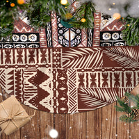 Bula Fiji Tree Skirt Unique Masi Tapa Pattern - Wonder Print Shop