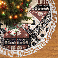 Bula Fiji Tree Skirt Unique Masi Tapa Pattern - Wonder Print Shop