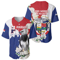 Panama Independence Day Baseball Jersey Harpy Eagle With Mola Pattern - Flag Style - Wonder Print Shop