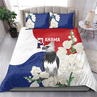 Panama Independence Day Bedding Set Harpy Eagle With Mola Pattern - Flag Style - Wonder Print Shop