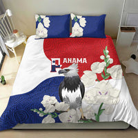 Panama Independence Day Bedding Set Harpy Eagle With Mola Pattern - Flag Style - Wonder Print Shop