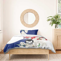 Panama Independence Day Bedding Set Harpy Eagle With Mola Pattern - Flag Style - Wonder Print Shop