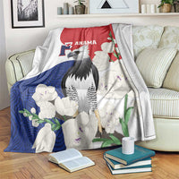 Panama Independence Day Blanket Harpy Eagle With Mola Pattern - Flag Style