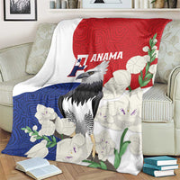 Panama Independence Day Blanket Harpy Eagle With Mola Pattern - Flag Style