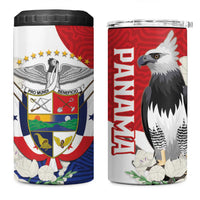 Panama Independence Day 4 in 1 Can Cooler Tumbler Harpy Eagle With Mola Pattern - Flag Style - Wonder Print Shop