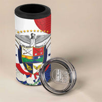 Panama Independence Day 4 in 1 Can Cooler Tumbler Harpy Eagle With Mola Pattern - Flag Style - Wonder Print Shop