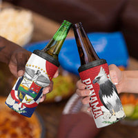 Panama Independence Day 4 in 1 Can Cooler Tumbler Harpy Eagle With Mola Pattern - Flag Style - Wonder Print Shop