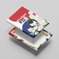 Panama Independence Day Canvas Wall Art Harpy Eagle With Mola Pattern - Flag Style - Wonder Print Shop