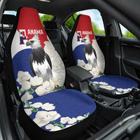 Panama Independence Day Car Seat Cover Harpy Eagle With Mola Pattern - Flag Style - Wonder Print Shop