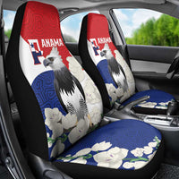 Panama Independence Day Car Seat Cover Harpy Eagle With Mola Pattern - Flag Style - Wonder Print Shop