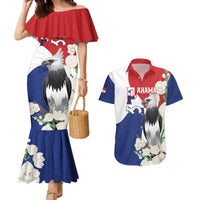 Panama Independence Day Couples Matching Mermaid Dress and Hawaiian Shirt Harpy Eagle With Mola Pattern - Flag Style - Wonder Print Shop