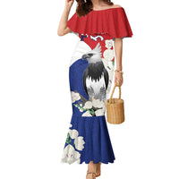 Panama Independence Day Family Matching Mermaid Dress and Hawaiian Shirt Harpy Eagle With Mola Pattern - Flag Style - Wonder Print Shop